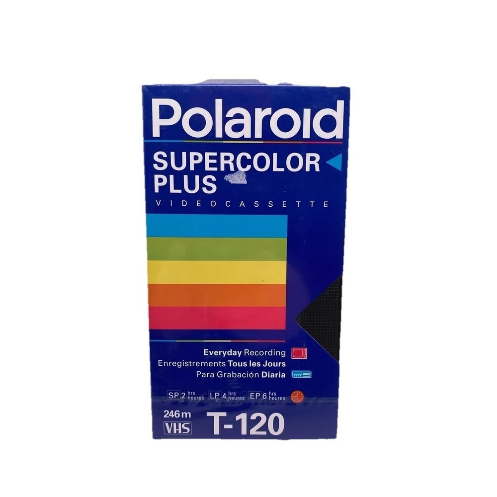 Polaroid Supercolor Plus T-120 VHS Video Cassette Blank Tape 6 Hour Sealed 1993